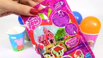 Peppa Pig e Frozen Copos Surpresas com Bolinhas e Brinquedos - Infantil p/ Crianças em Portugues