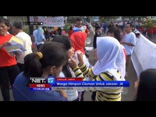 NET17 - Warga Cianjur beri ciuman sebagai dukungan terhadap pasangan Jokowi - JK #Pemilu 2014