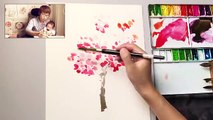 How to Paint a Cherry Tree in Watercolor : Painting Trees