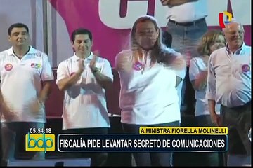 Fiscalía levanta secreto de las comunicaciones a ministra Fiorella Molinelli