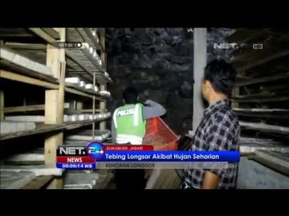Tebing di Sukabumi longsor akibat hujan seharian - NET24