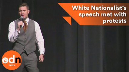 White Nationalist's speech met with protests