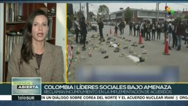 Colombianos exigen al Estado cumplir con los acuerdos de paz