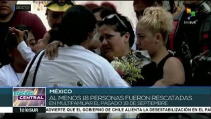 Mexicanos realizan actos en memoria de las víctimas del sismo del 19-S