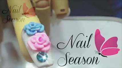 Flores 3d para uñas de acrilico principiantes paso a paso