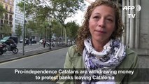 Catalan separatists in cash withdrawal protest