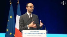 Discours du Premier ministre devant le Congrès de l’Association des Départements de France