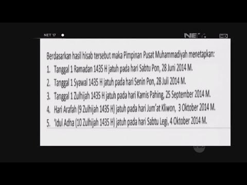 Muhammadiyah tetapkan Idul Adha pada 4 Oktober - NET17