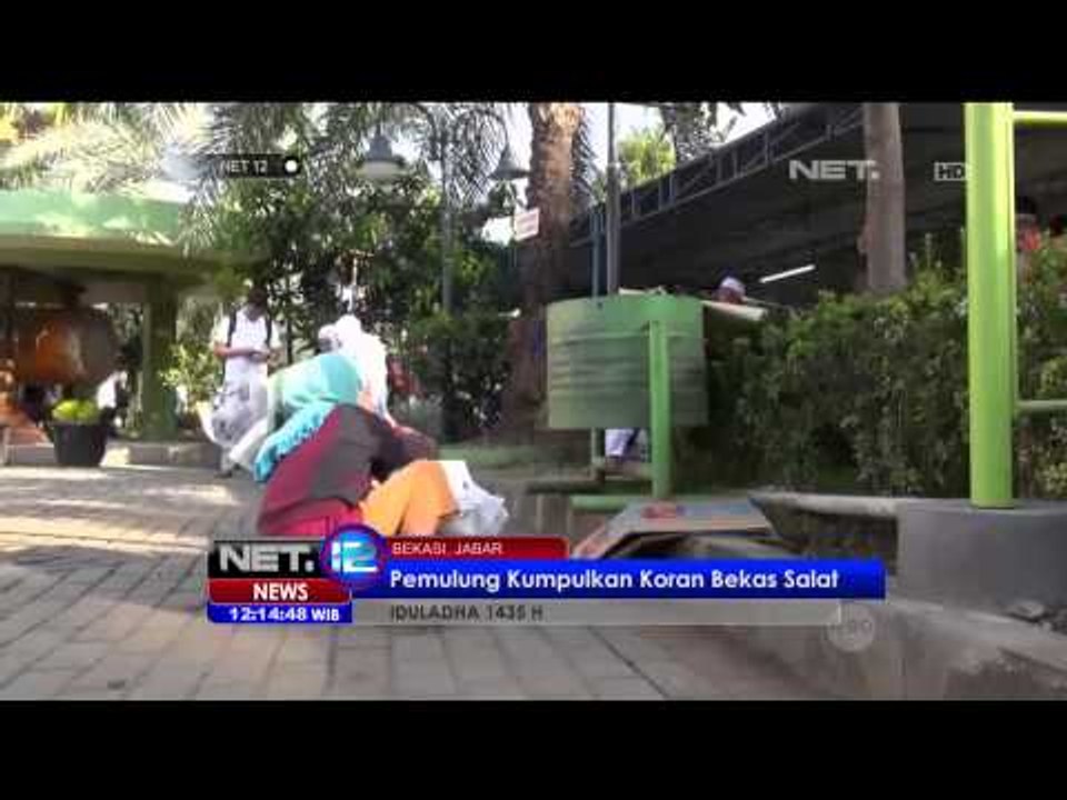 Berkah Idul Adha untuk pemulung koran bekas salat - NET12