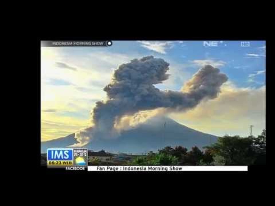 Sinabung Kembali Gugurkan Awan Panas yang Terasa Hingga Berastagi -IMS