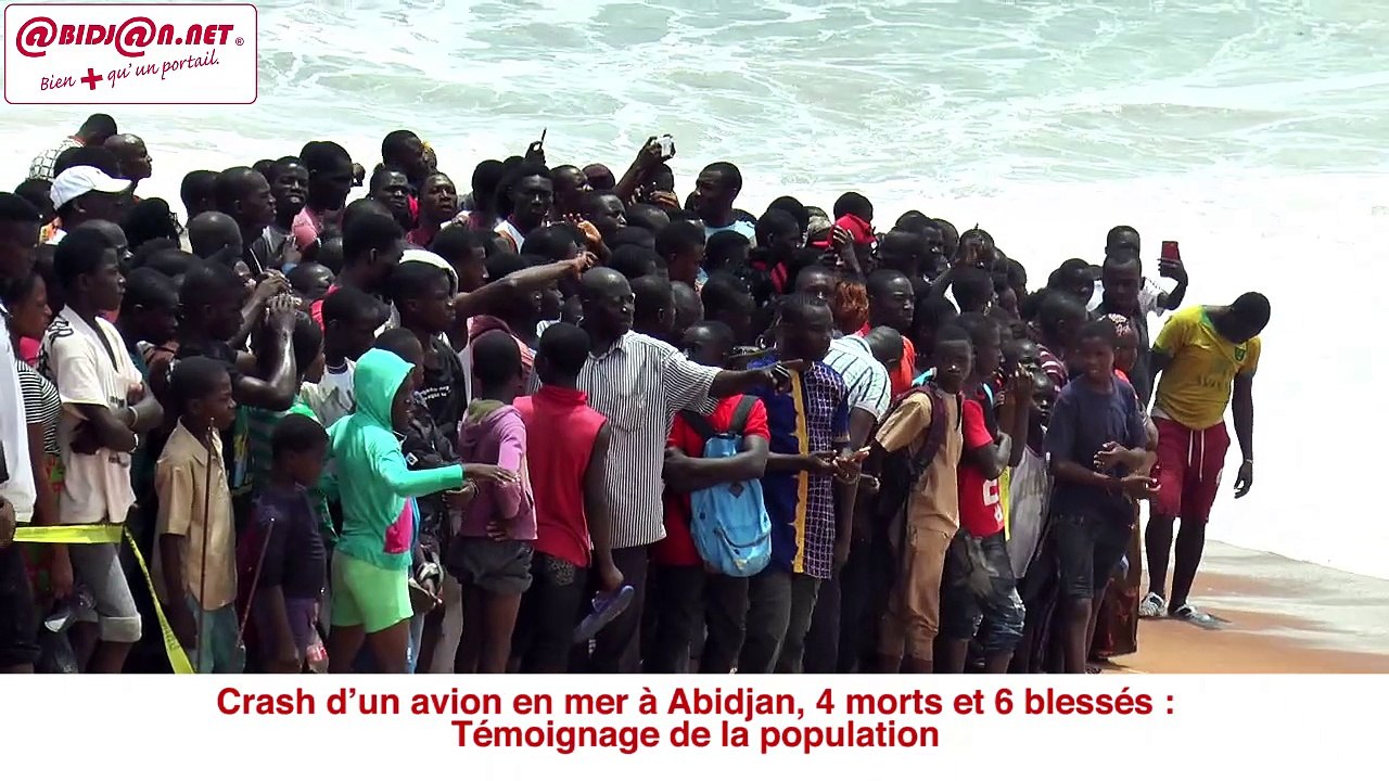 Crash d’un avion en mer à Abidjan port bouet,Le temoignage de la population