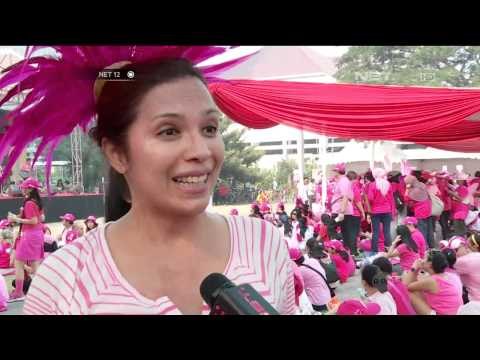 Jakarta Bak Lautan Berwarna Pink Saat Kampanye Bahaya Kanker Payudara -NET12