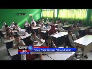 Pelajar Wajib Kenakan Pakaian Daerah - NET12