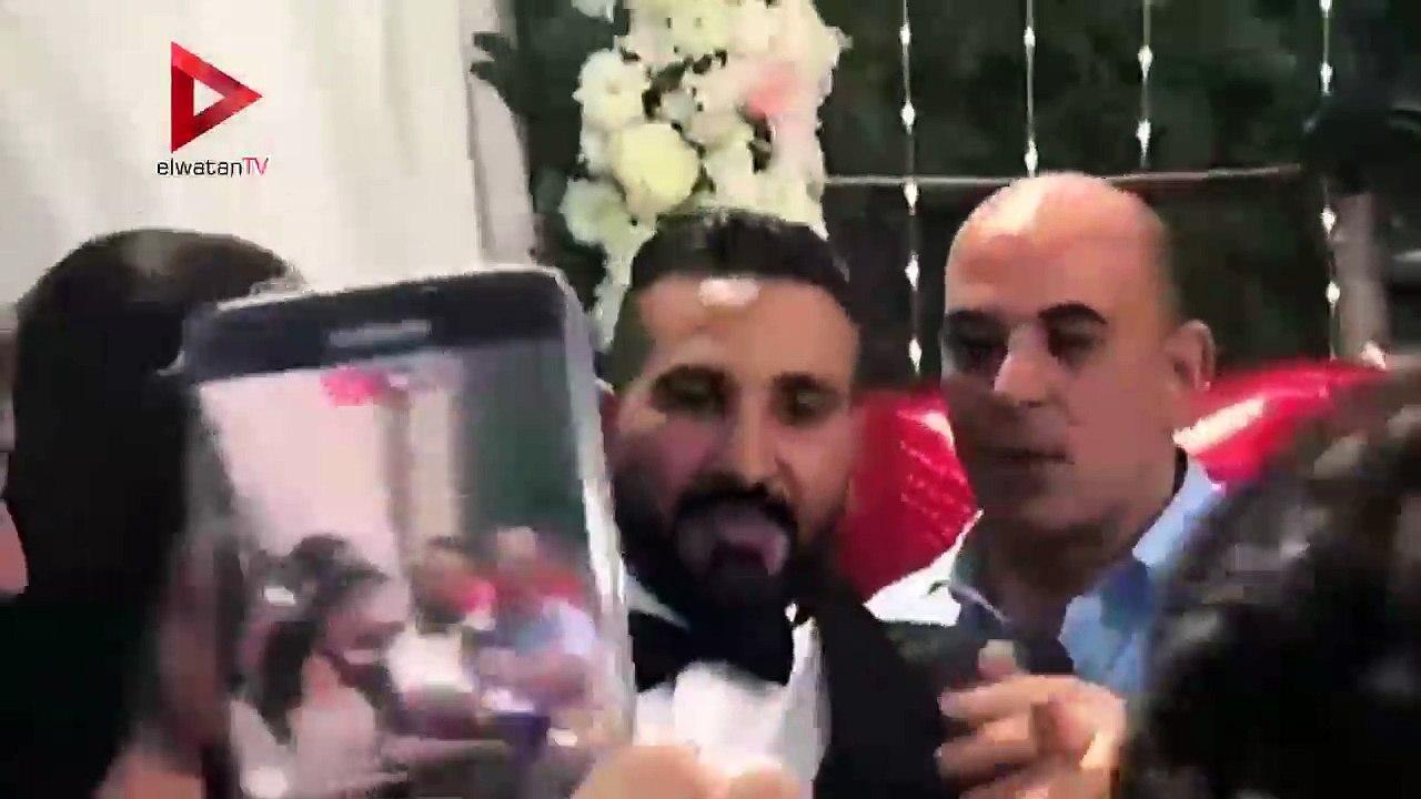 "أولى لقطات حفل زفاف "أحمد سعد" و"سمية الخشاب