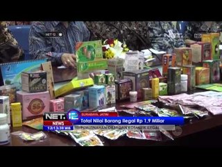 198925 Obat dan Kosmetik Ilegal Dimusnahkan di Surabaya - NET12