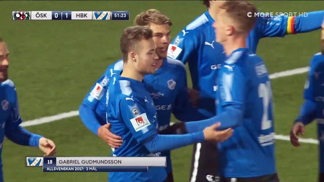 0-1 Gabriel Gudmundsson Goal Sweden Allsvenskan - 20.10.2017 Örebro SK 0-1 Halmstads BK