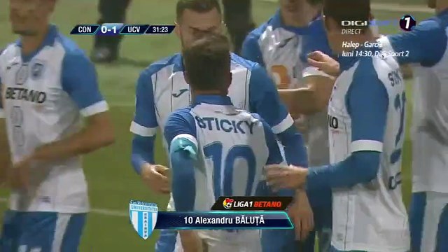 0-1 Alexandru Băluță Goal Romania Divizia A - 20.10.2017 Concordia Chiajna 0-1 CS Univ Craiova