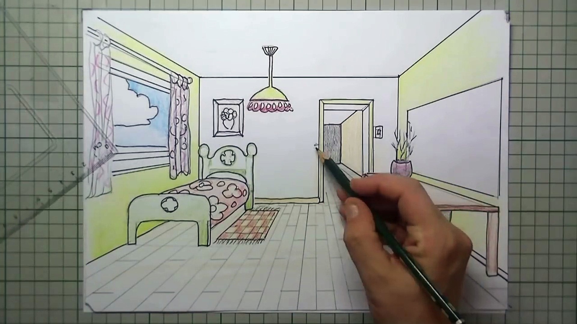 easy 3d for kids Perspective drawing draw room - 3D # 28 - Vidéo Dailymotion
