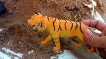 Learn Safari Wild ZOO Animals Names with Schleich And Safari Ltd TOY collection/Playing With Sand