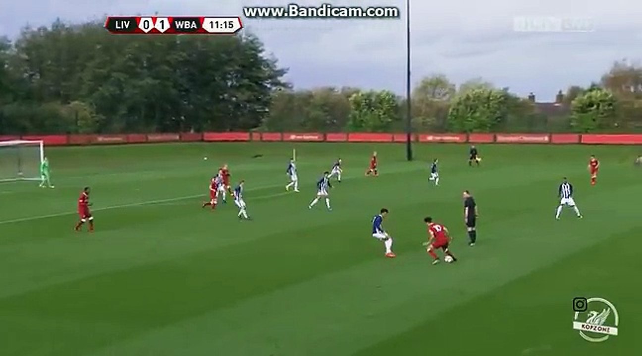 Curtis Jones Goal -  WBA U18s 1-1 Liverpool u18s - 21/10/17
