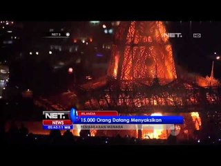 Ribuan orang menyaksikan pembakaran Menara di Londonderry Irlandia - NET5