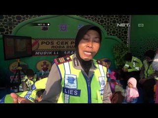 Sejumlah Polwan Hibur Anak Mewarnai di Rest Area Tegal - NET12