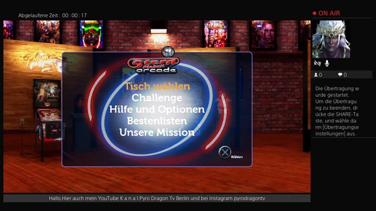 GER/PS4 Pyro DragonTv Berlin Stern Pinball Arcade Ghostbuster Flippertisch usw bis 3Uhr. (217)