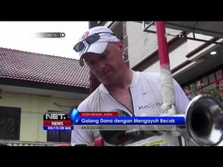 Seorang Pria Skotlandia Taklukkan Gunung Selawah dengan Kayuh Becak - NET24