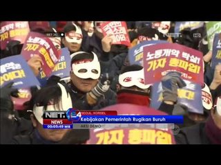14 Ribu Demonstran Tolak Kebijakan Presiden di Seoul, Korea Selatan - NET24