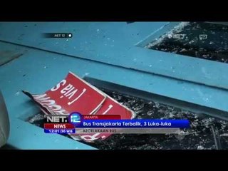 Terbaliknya Bus Transjakarta di Kawasan Warung Buncit Diduga Karna Sopir Mengantuk - NET12