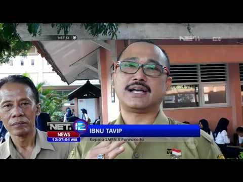Ratusan Siswa SMP di Purwokerto Tanda Tangani Kontrak Kejujuran Ikuti Ujian Nasional - NET12