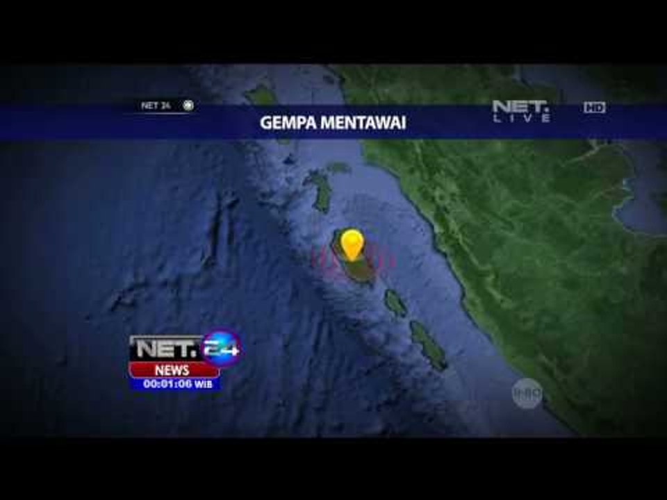 Gempa Berkekuatan 5,3 SR Guncang kepulauan Mentawai - NET24