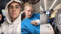 Justin Bieber Riding A Private Jet With His New Girlfriend | FULL VIDEO