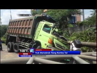 Supir Mengantuk, Truk Menabrak Tiang di Tol Hingga Ambruk - NET12