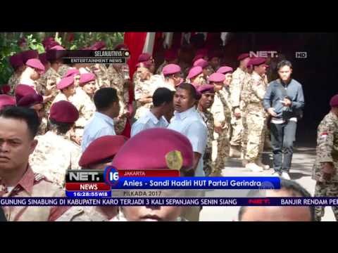 Anies - Sandi Hadiri HUT Partai Gerindra - NET16