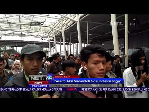 Peserta Aksi Super Damai 212 Padati Stasiun Bogor - Net 24