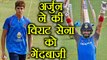 India Vs New Zealand 1st ODI: Arjun Tendulkar bowls Virat Kohli and Team at nets | वनइंडिया हिंदी