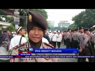 Polisi Berhijab Turun Mengawal Jalannya Aksi Damai - NET16