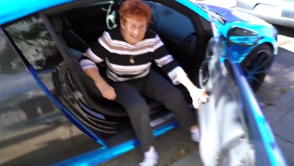 GRANDMOM VS  SUPERCAR AUDI R8 LAUNCH (HILARIOUS)
