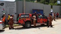 Fire and Rescue Department at landslide in Penang