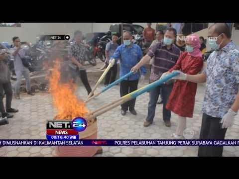 Polisi Musnahkan Barang Bukti Narkoba Senilai Miliaran Rupiah - NET24