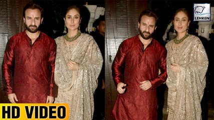 Download Video: Kareena Kapoor And Saif Ali Khan's Royal Entry At Aamir Khan’s Diwali Bash