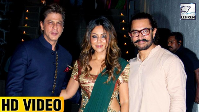 Shah Rukh And Gauri Khan Attend Aamir Khan’s Diwali Bash