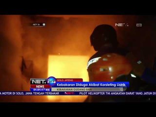 Gudang Penyimpanan Ban Sepeda Motor di Solo Jawa Tengah Terbakar - NET 24