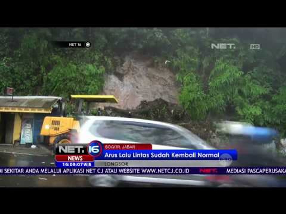 Jalur Puncak Longsor Akibatkan Arus Lalu Lintas Tersendat - NET16
