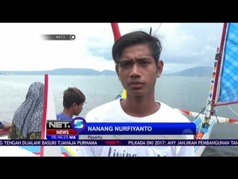 Gunakan Tenaga Angin di Selat Bali, Ratusan Perahu Layar Nelayan Adu Kecepatan - NET5