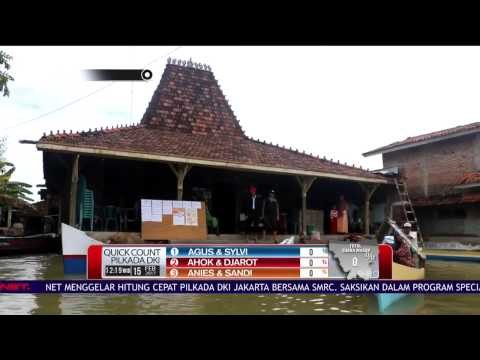 Warga Gunakan Hak Pilih Dengan Diantar Jemput Menggunakan Perahu - NET12