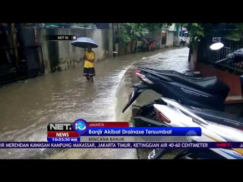 Banjir Kampung Makassar Karena Luapan Saluran Drainase - NET10
