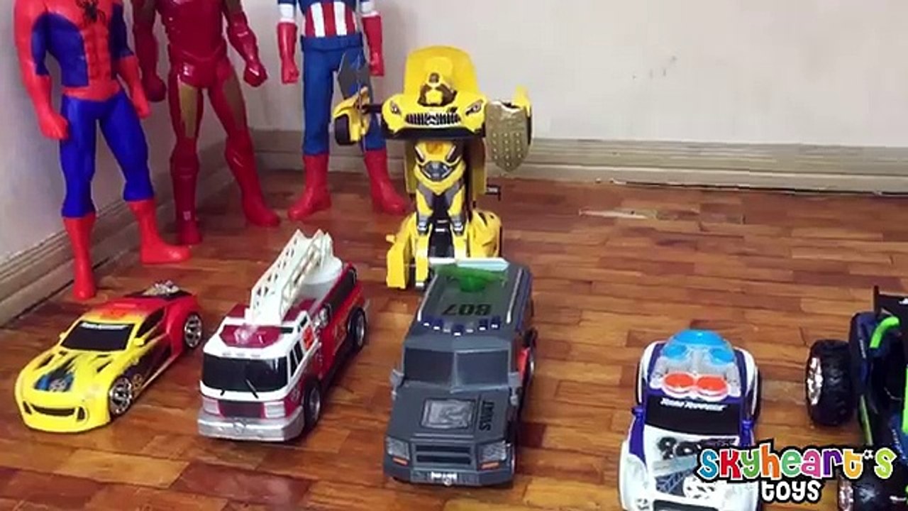 Transforming ROBOT CAR | Attacking our other rc car toys for kids Bumblebee Remote Control
