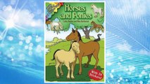 Download PDF Horses and Ponies: Coloring and Sticker Fun (Dover Coloring Books) FREE